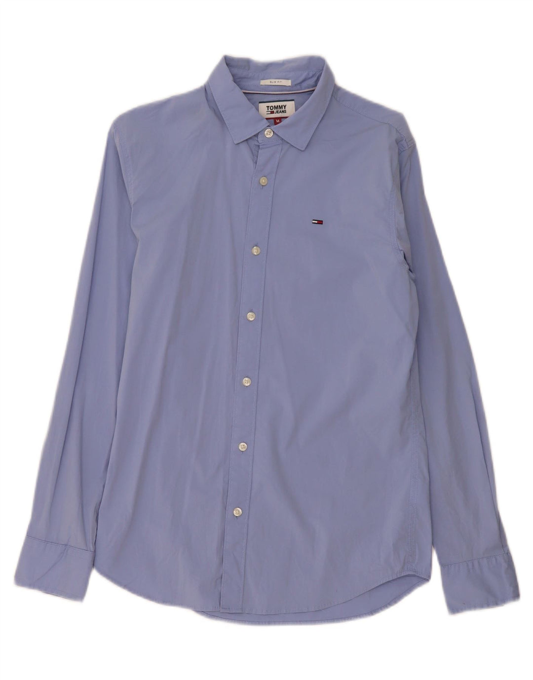Cămașă Slim Fit Tommy Hilfiger pentru bărbați, bumbac albastru mediu