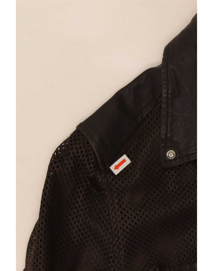 Jachetă motociclist din piele pentru femei Eighth Sin UK 10 Small Brown