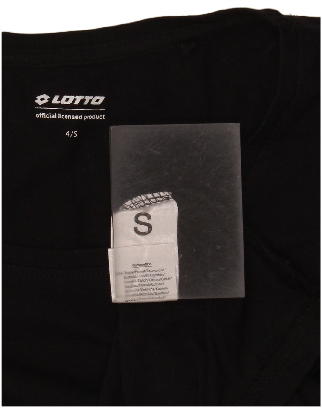 Top pentru femei LOTTO cu mânecă lungă UK 10 mic bumbac negru