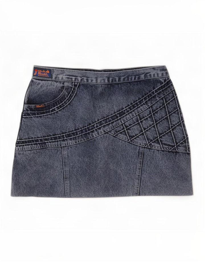 Fusta Mini Denim Vintage Femei IT 44 Medium W30 Bumbac Albastru