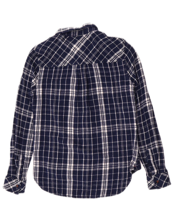 Cămașă de flanel pentru fete Tommy Hilfiger 8-9 ani mic, bleumarin, viscoză cu carouri