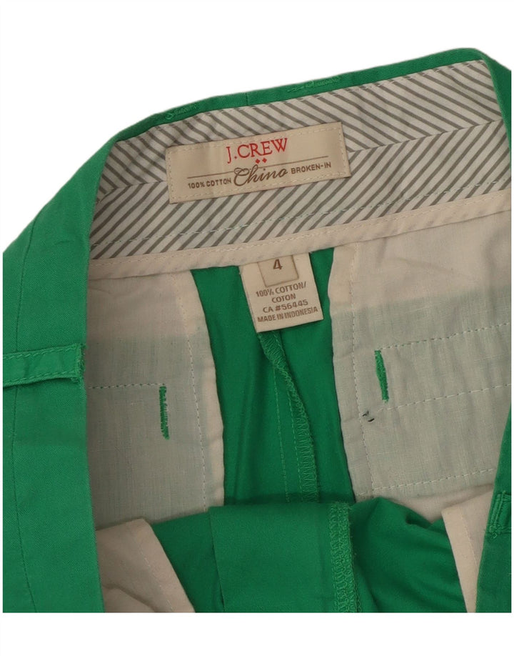 Pantaloni scurti chino pentru femei J. Crew US 4 Small W32 Bumbac verde