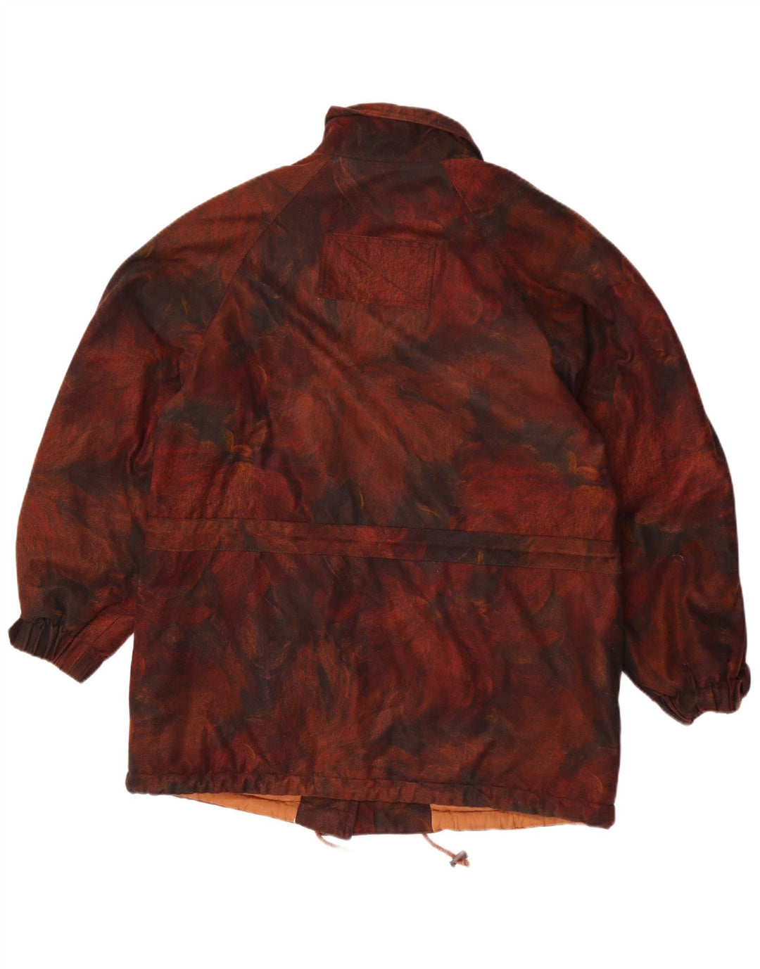Jachetă vintage pentru femei, UK 18 XL, maro, cu flori din poliester