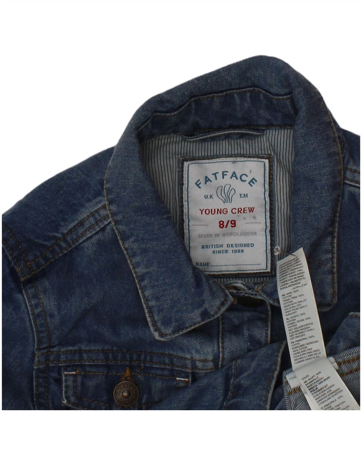Jachetă Fat Face Fete Denim 8-9 Ani Bumbac Albastru