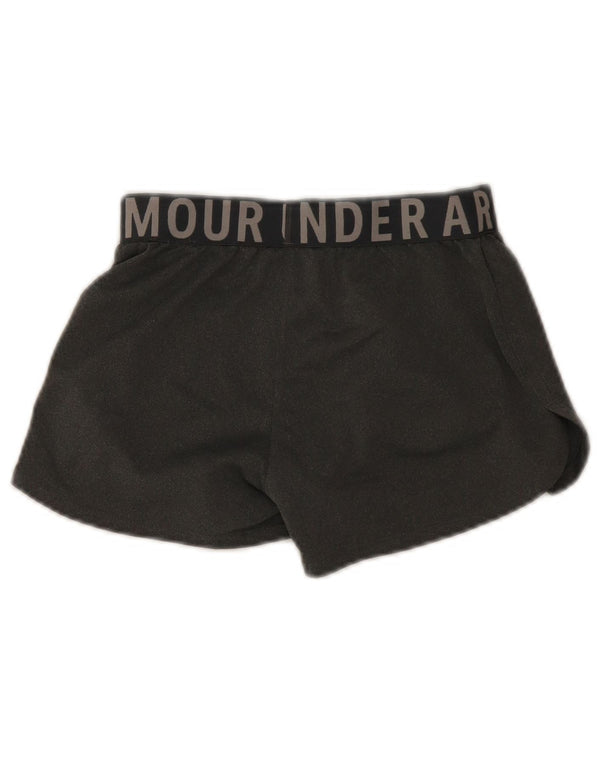 Pantaloni scurți sport Under Armour pentru fete Heat Gear Graphic 9-10 ani, gri mediu