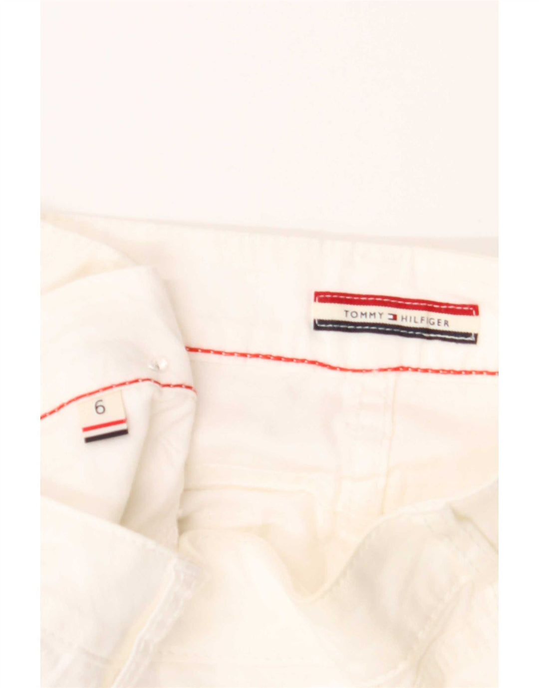 Pantaloni scurti chino Tommy Hilfiger pentru femei US 6 Medium W32 Bumbac alb