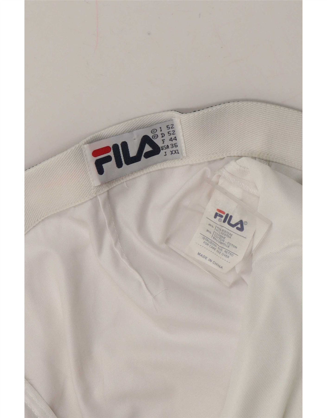 Pantaloni scurți chino pentru bărbați Fila, IT 52 XL W38, alb, poliester color bloc
