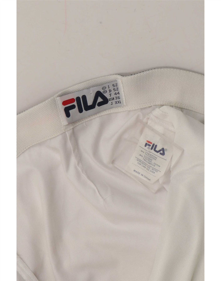 Pantaloni scurți chino pentru bărbați Fila, IT 52 XL W38, alb, poliester color bloc