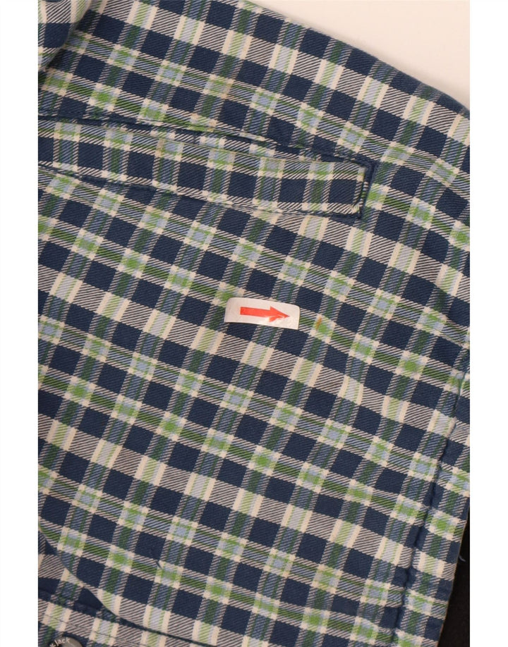 Cămașă de flanel lumberjack pentru bărbați Black Jack, bumbac cu carouri albastre mari