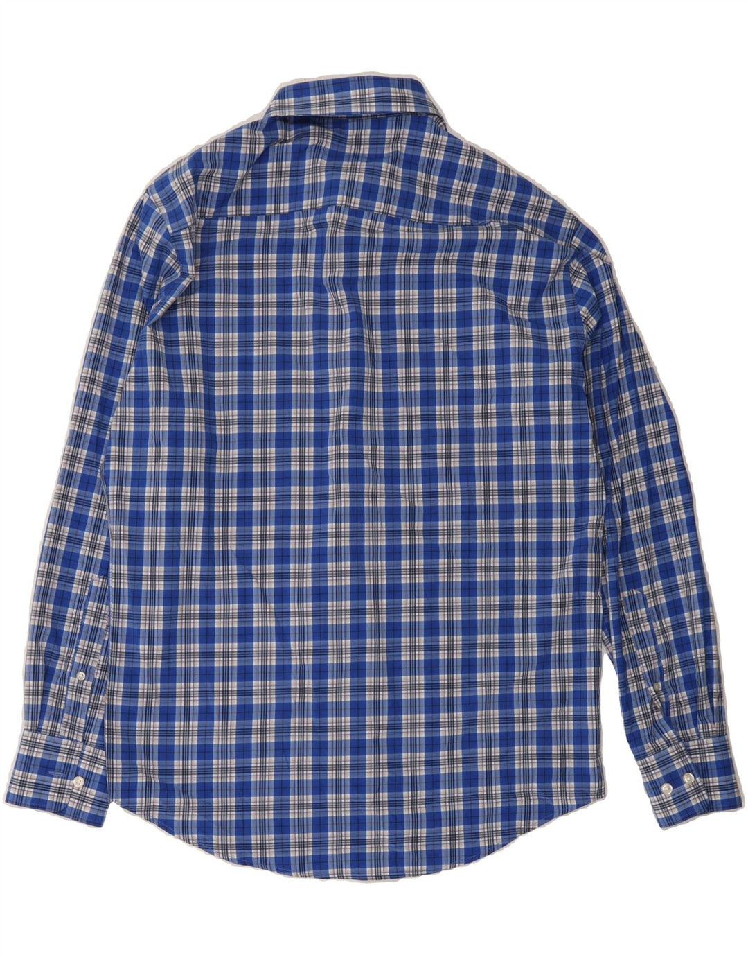 PETER MILLAR Mens Shirt Medium Blue Check Vintage Peter Millar and Second-Hand Peter Millar from Messina Hembry 