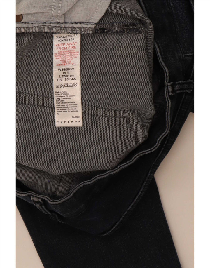 Blugi skinny pentru femei Topshop L34 L32 Poliester bleumarin