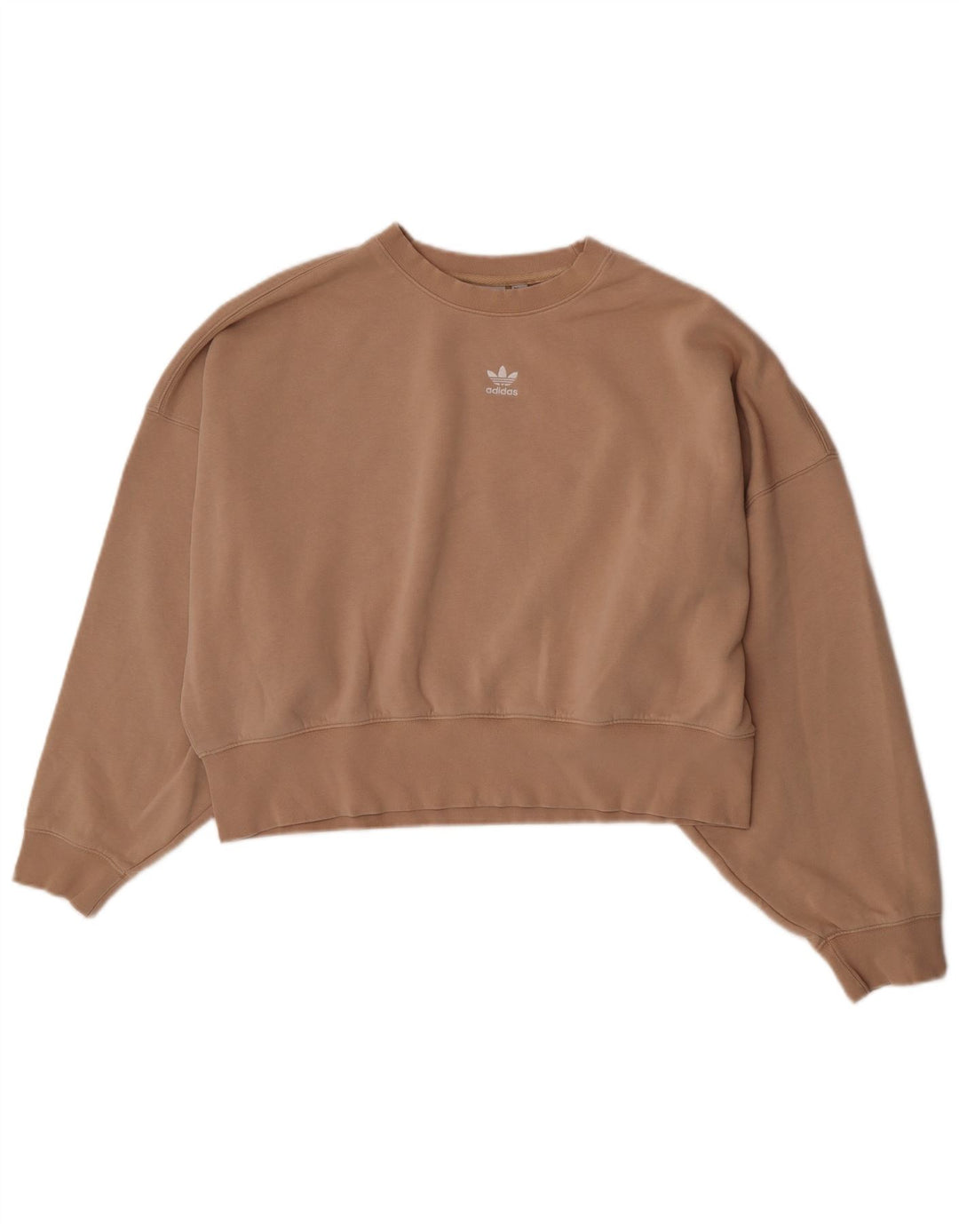 Pulover Adidas Crop Oversized pentru femei UK 10 Mic Bej