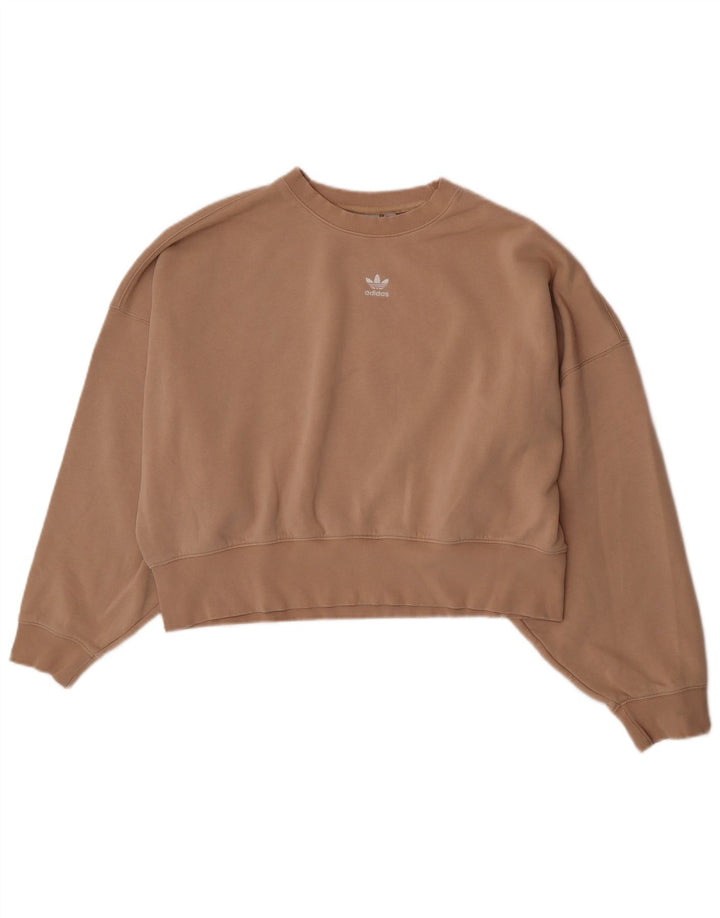 Pulover Adidas Crop Oversized pentru femei UK 10 Mic Bej