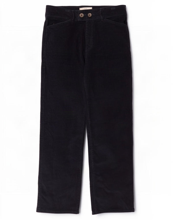 Pantaloni drepti din velur pentru femei Fat Face UK 12 Medium W30 L30 Bleumarin