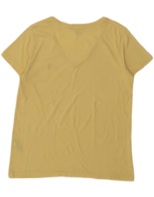 Tricou pentru femei Ralph Lauren UK 14 mare bumbac galben