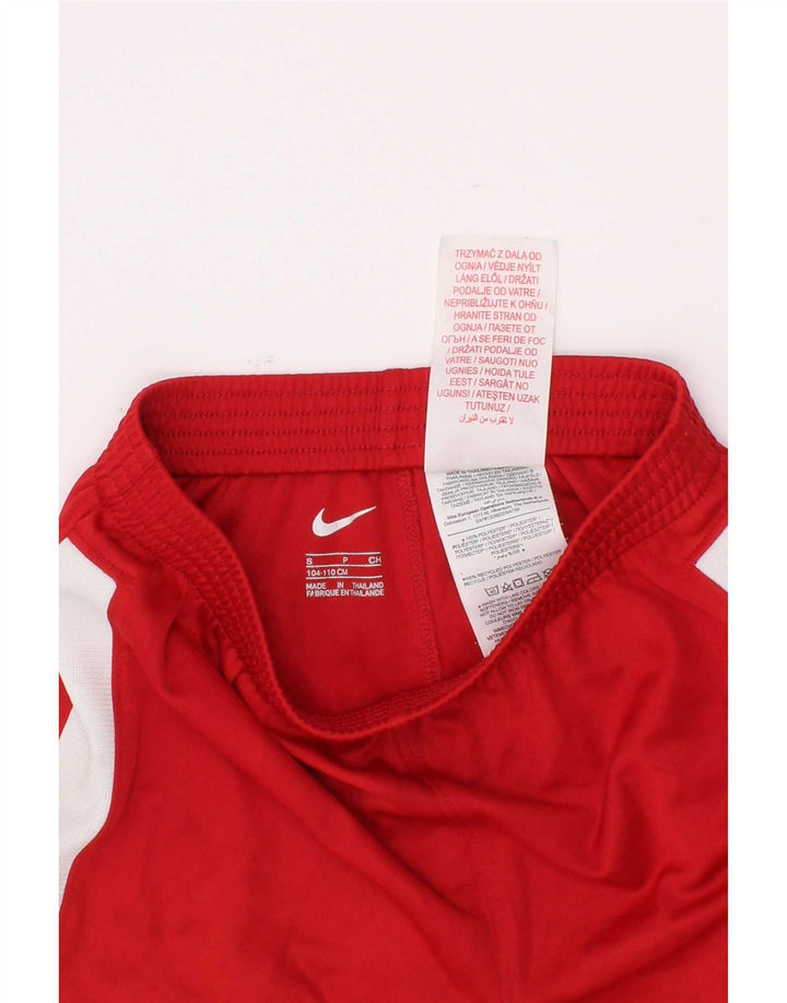 Pantaloni scurți sport Liverpool Nike pentru băieți 4-5 ani, roșu, poliester color bloc