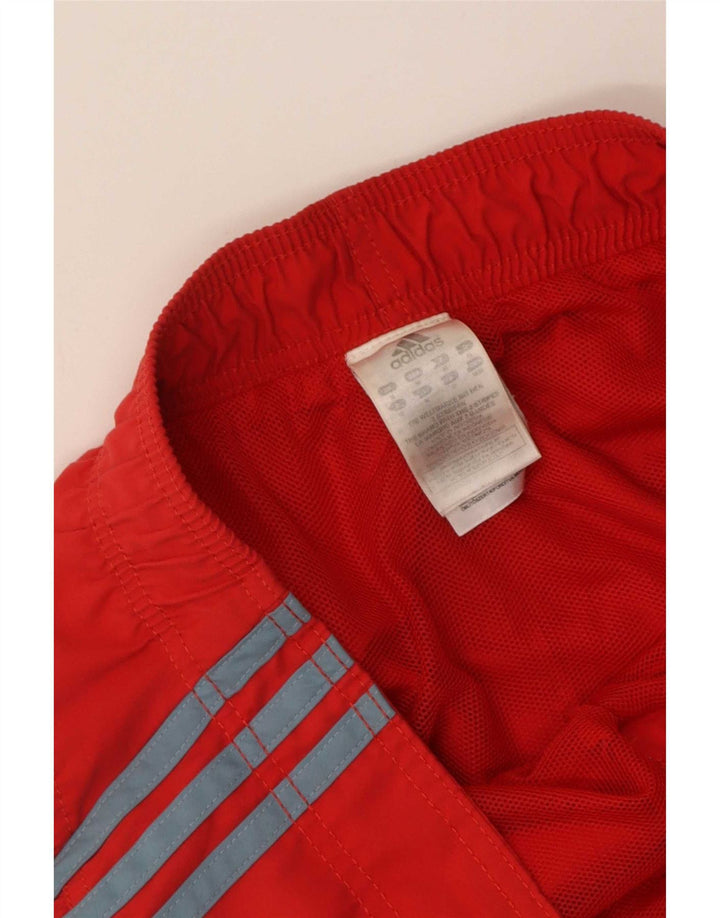 Pantaloni scurți de înot Adidas pentru bărbați, poliester roșu mediu