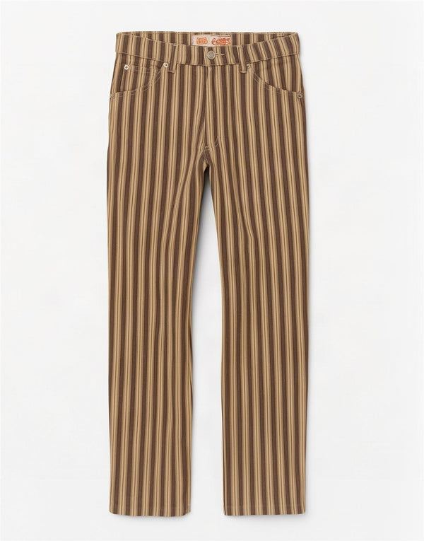 Pantaloni casual conici pentru femei Rica Lewis IT 46 Large W32 L27 Maro cu dungi