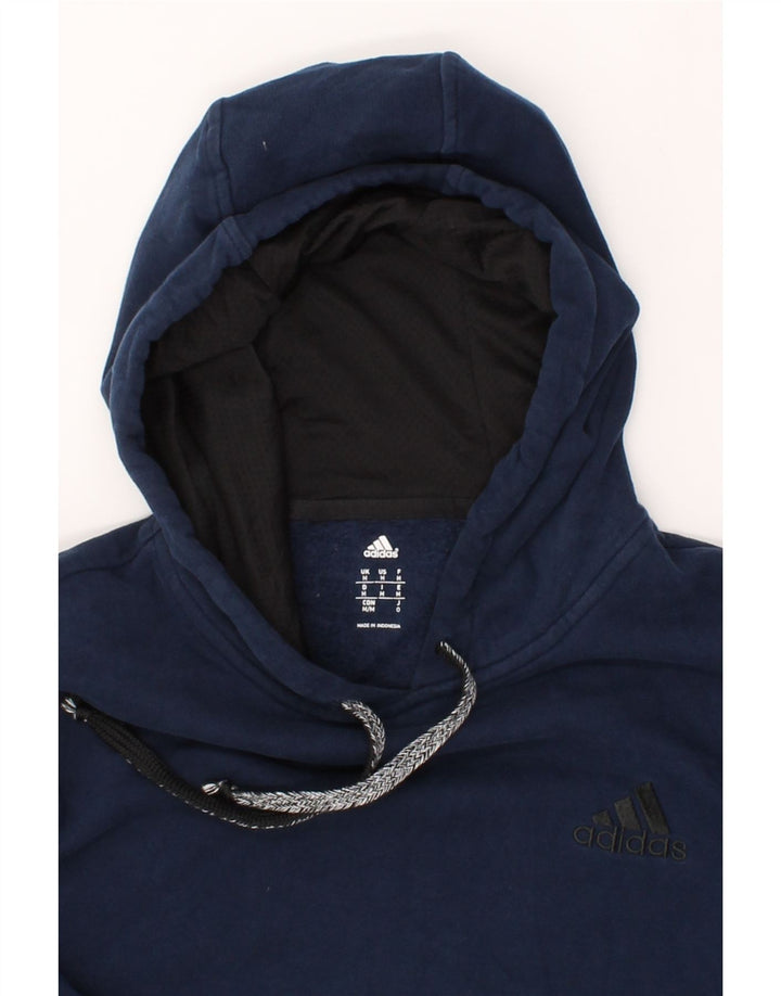 ADIDAS Mens Hoodie Jumper Medium Navy Blue Cotton Vintage Adidas and Second-Hand Adidas from Messina Hembry 