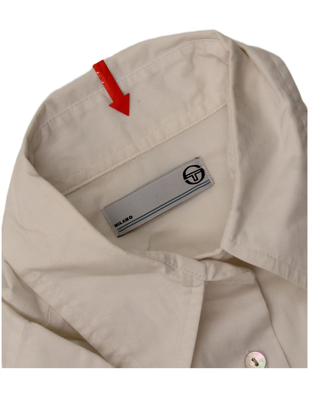 Cămașă pentru femei Sergio Tacchini UK 14, mare, alb, bumbac