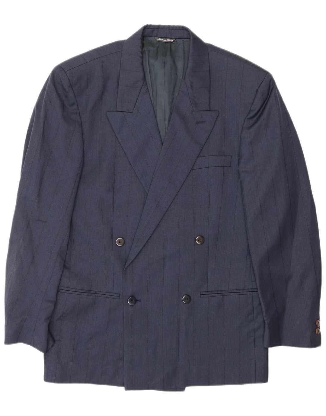 Costum 2 piese pentru bărbați GIANNI VERSACE UK 40 mare W30 L30 bleumarin clasic