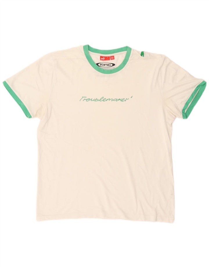 Tricou grafic Puma pentru bărbați Top Large White