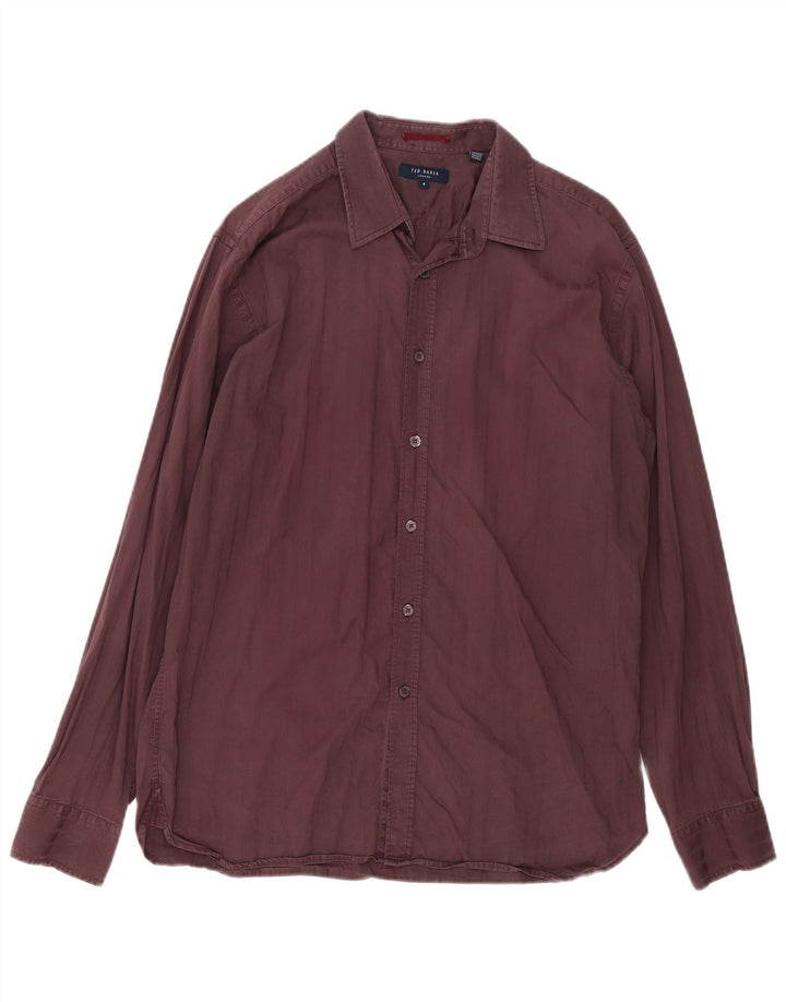 Cămașă pentru bărbați TED BAKER Mărimea 4 Mare Bordeaux