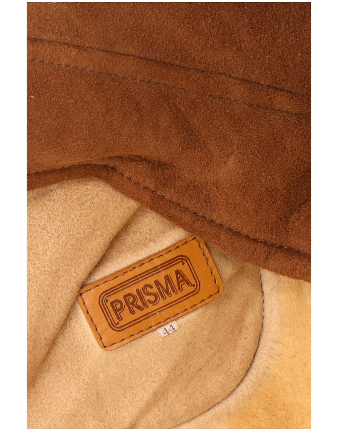 Palton supradimensionat din shearling pentru femei Prisma EU 44 XL piele maro