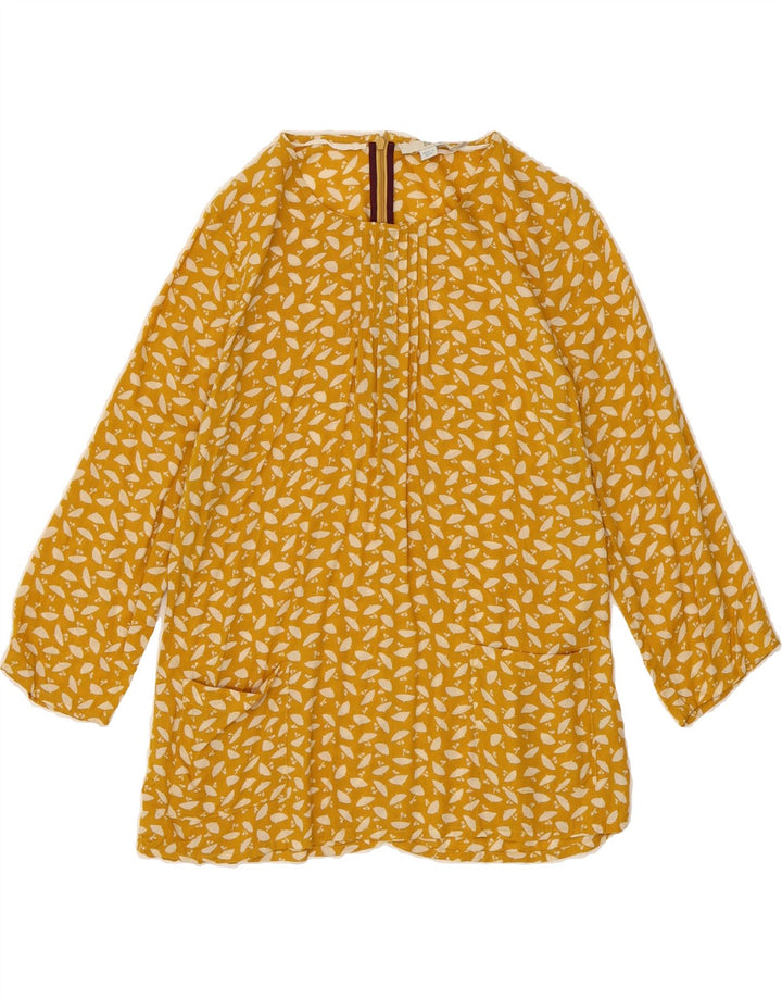 BODEN Womens Abstract Pattern 3/4 Sleeve Blouse Top UK 10 Small  Yellow Vintage Boden and Second-Hand Boden from Messina Hembry 