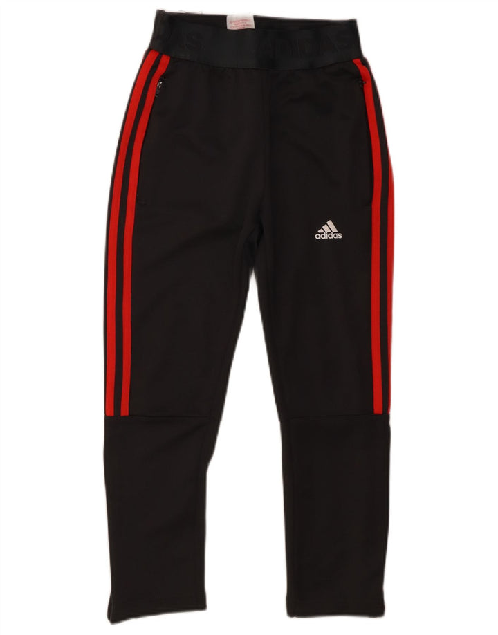 Pantaloni de trening Adidas Climalite pentru baieti 7-8 ani poliester negru