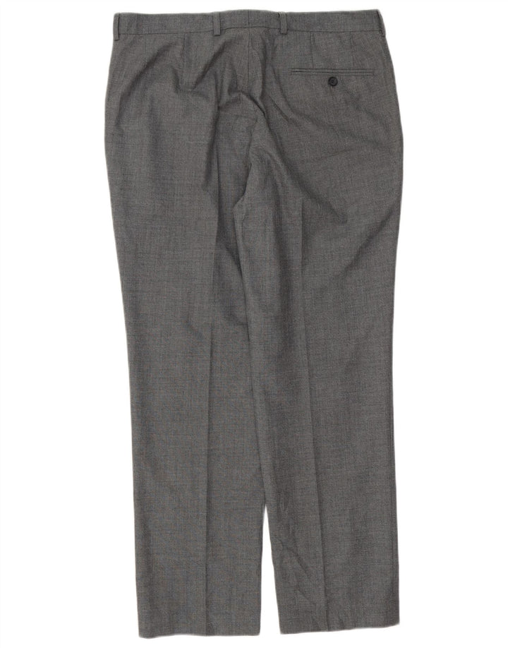 Marks & Spencer Pantaloni drepți pentru bărbați L34 L29 Poliester gri