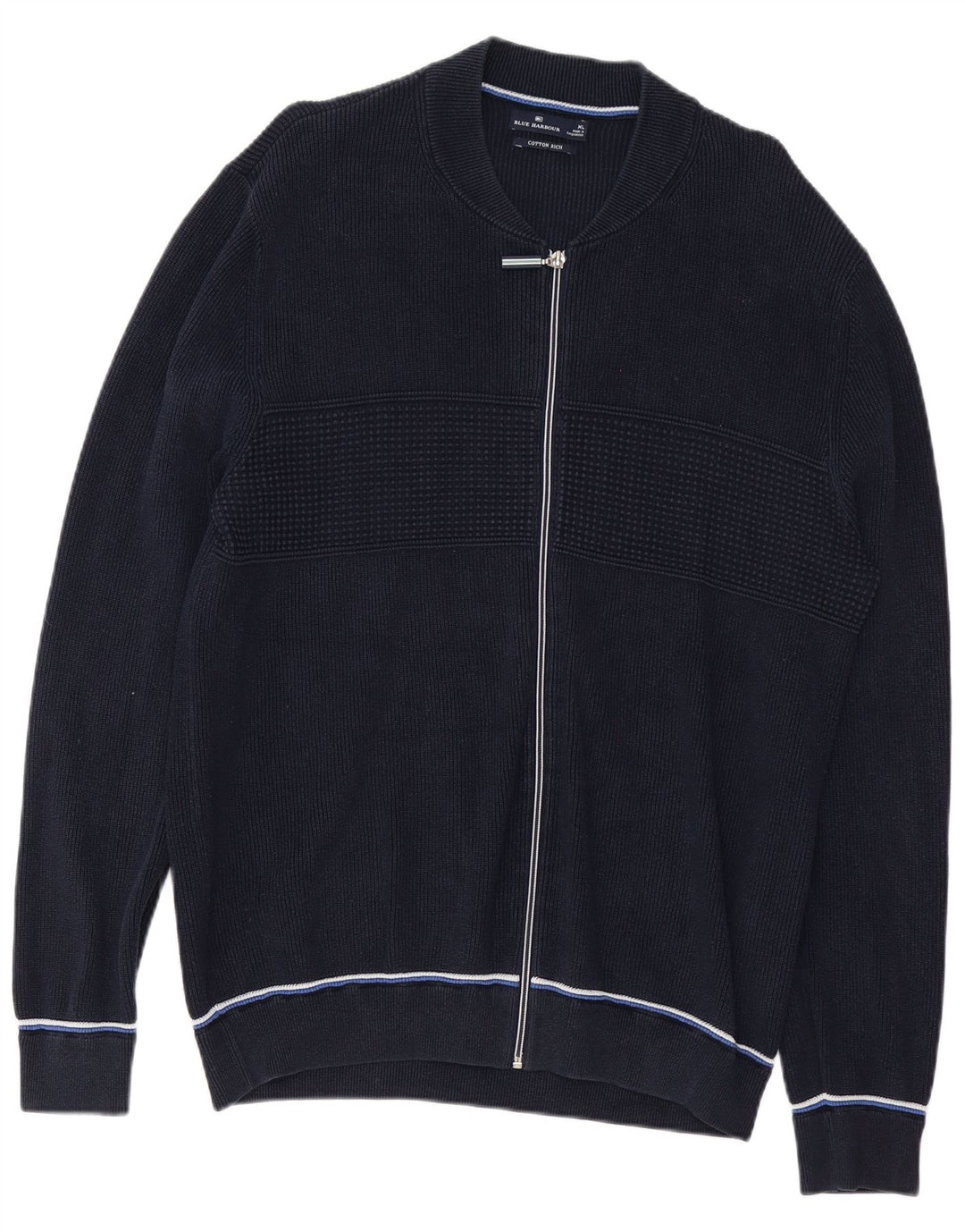 Pulover cardigan pentru bărbați Blue Harbour, bumbac XL bleumarin