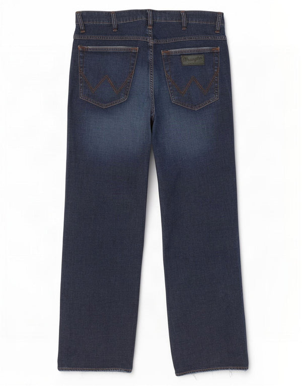 Blugi drepte stretch pentru bărbați Wrangler Texas W34 L28 bumbac bleumarin