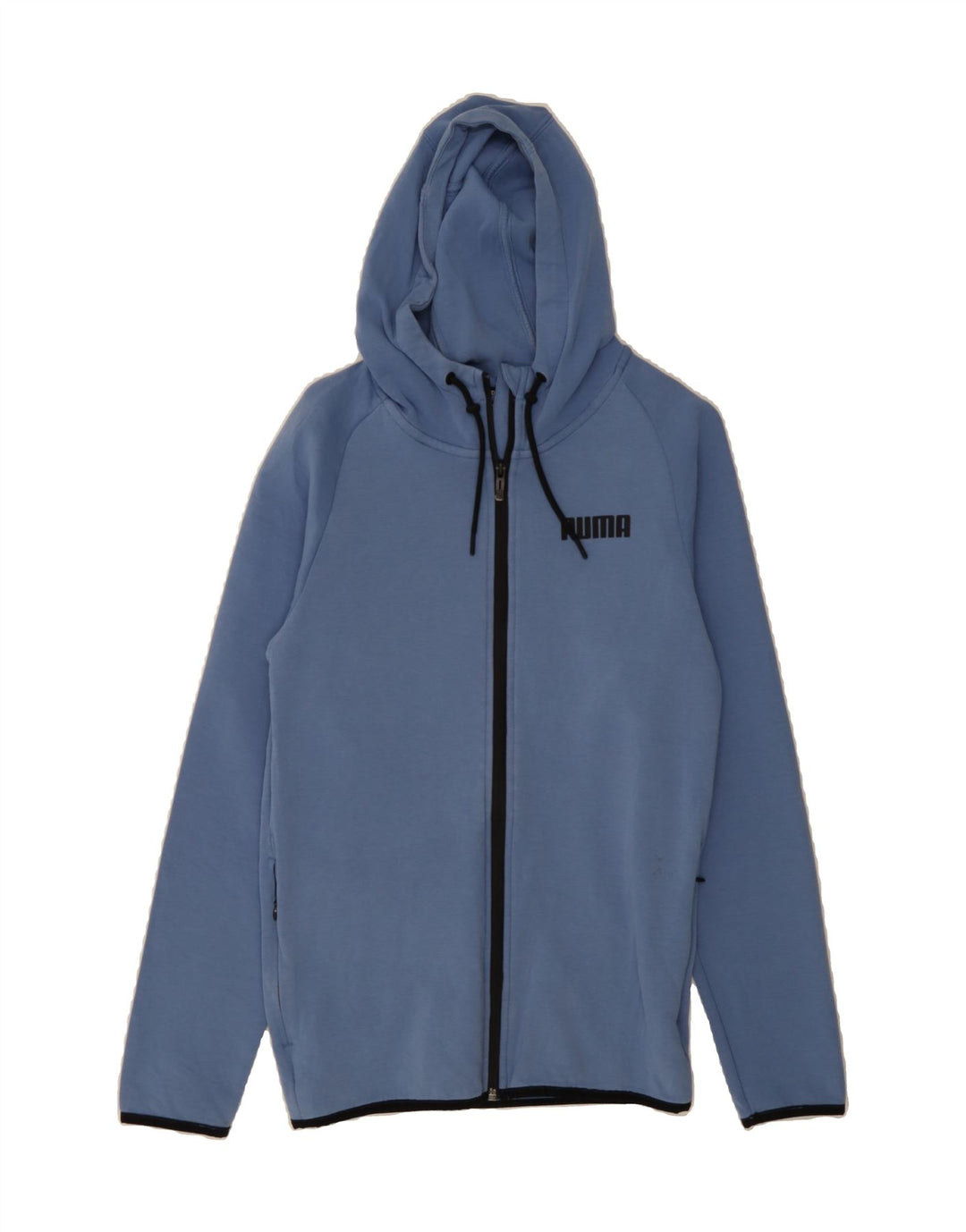 PUMA Mens Zip Hoodie Sweater Small Blue Cotton Vintage Puma and Second-Hand Puma from Messina Hembry 