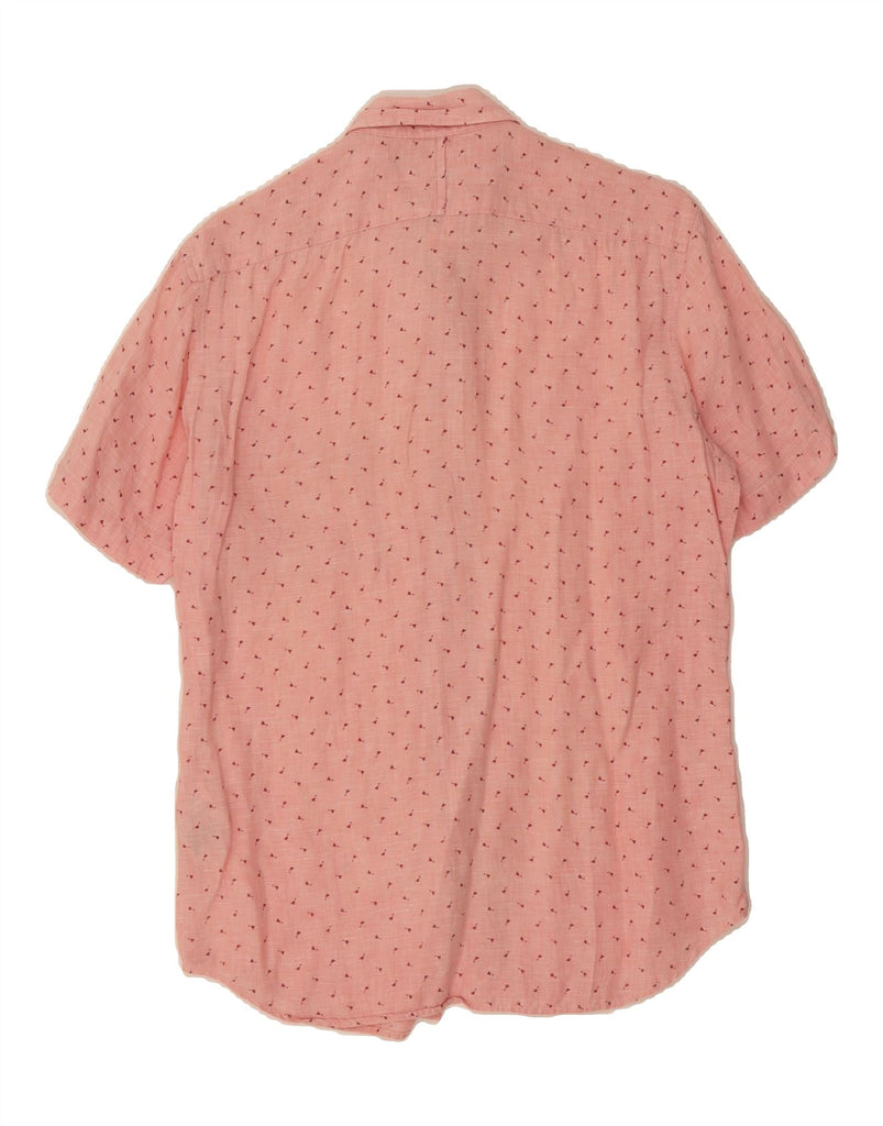 BANANA REPUBLIC Mens Camden Fit Abstract Pattern Shirt Small Pink Vintage Banana Republic and Second-Hand Banana Republic from Messina Hembry 