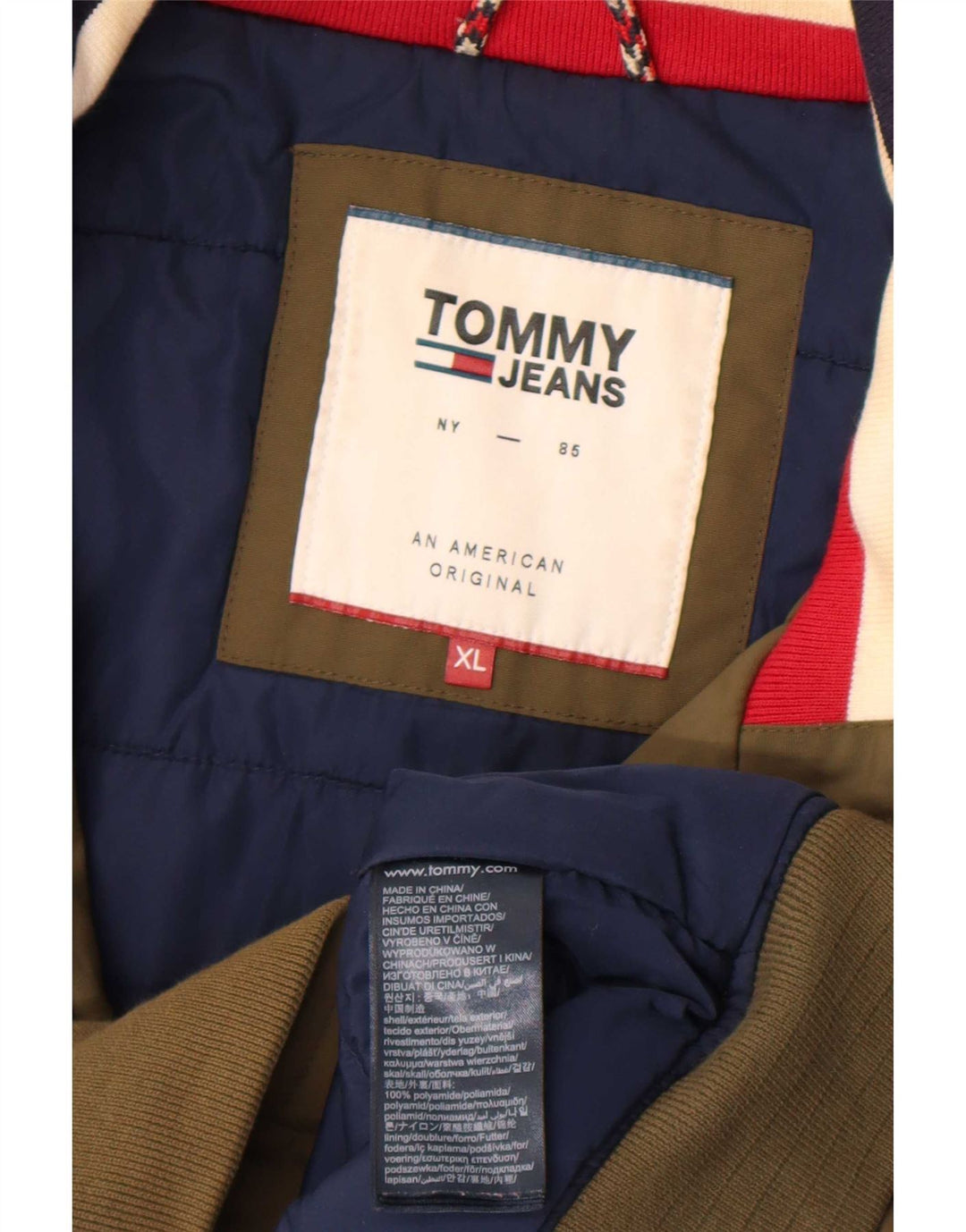 Bomber Tommy Hilfiger pentru bărbați UK 42 XL Kaki Poliamidă