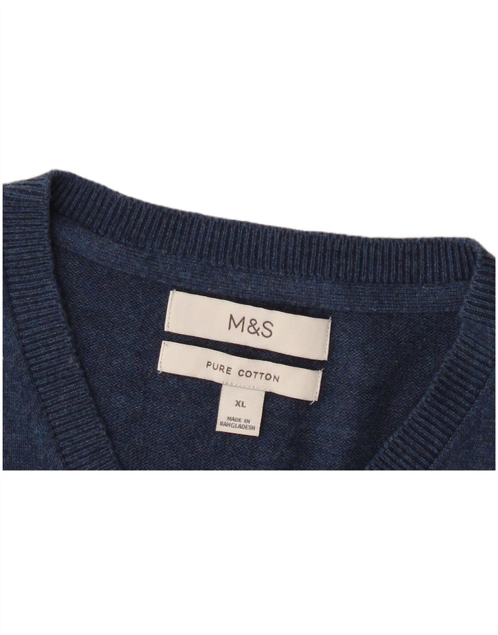 Vestă pentru bărbați Marks & Spencer, XL, bumbac bleumarin