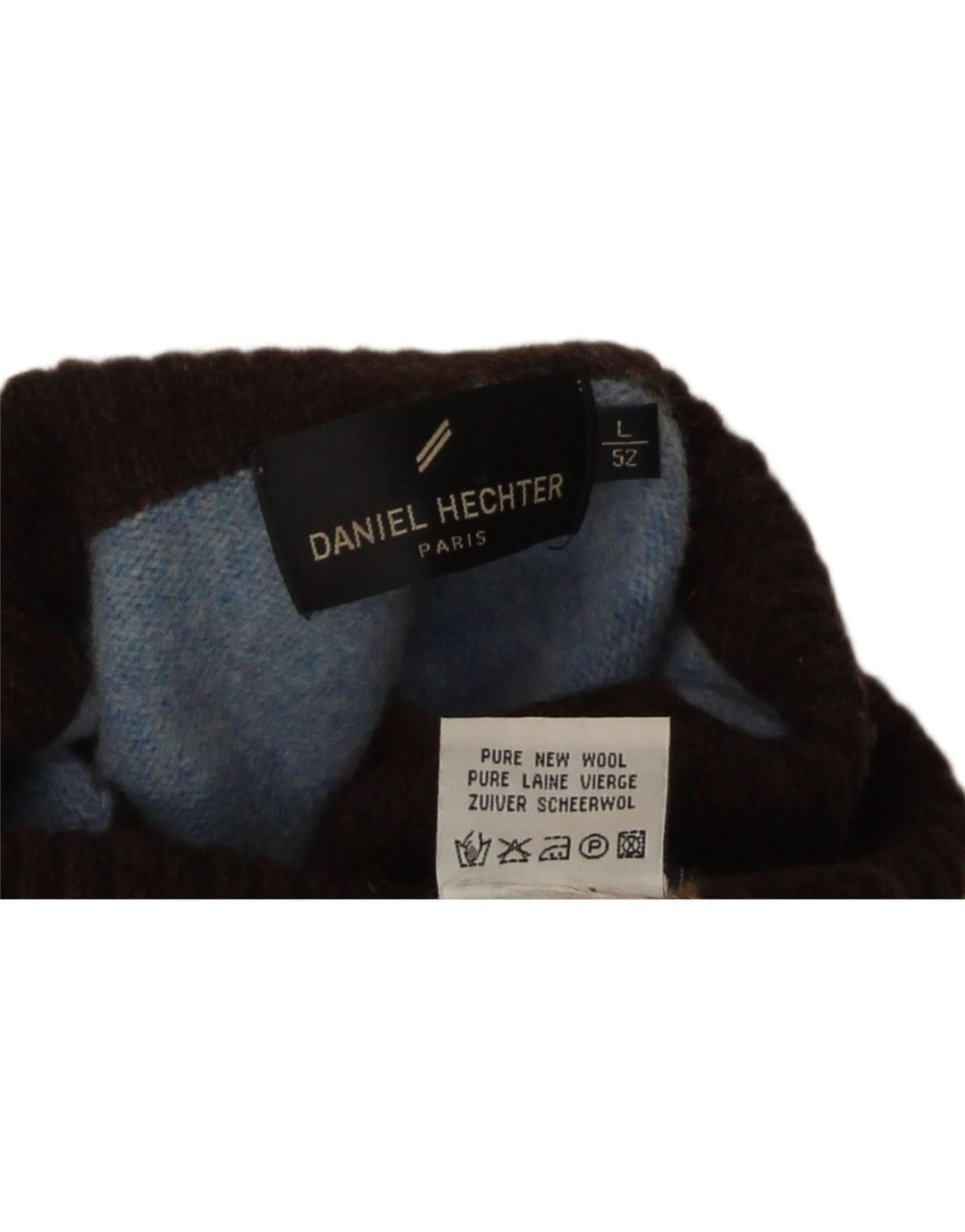 Daniel Hechter Pulover cu gât rulat pentru femei UK 14 mare cu dungi albastre