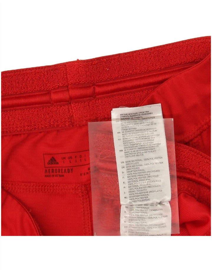 Pantaloni scurți sport Aeroready Adidas pentru bărbați, poliester roșu mare