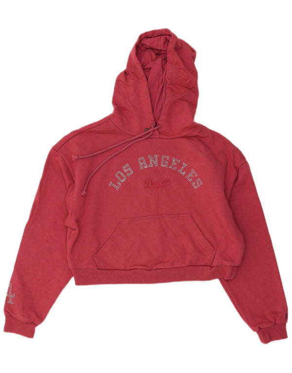 Pulover New Era pentru femei Los Angeles Dodgers Graphic Hoodie UK 10 Small Pink