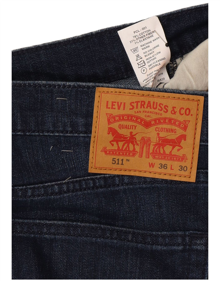 Blugi Levi's 511 Slim pentru bărbați W36 L30 Bumbac albastru
