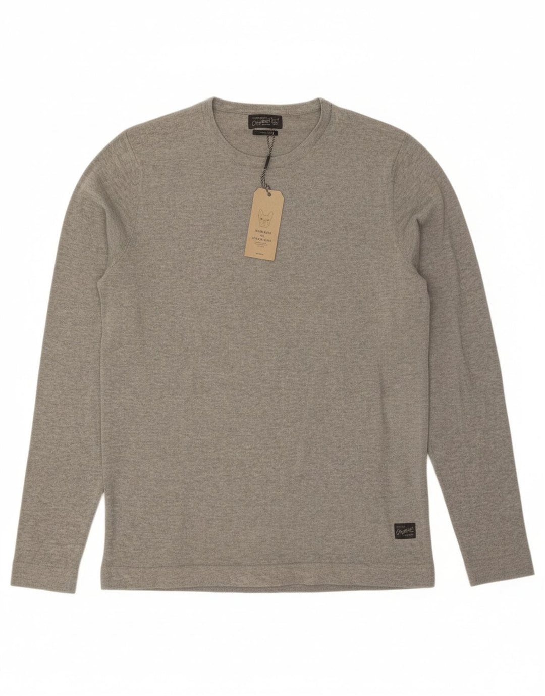 JACK & JONES Mens Crew Neck Jumper Sweater Large Grey Viscose Vintage Jack & Jones and Second-Hand Jack & Jones from Messina Hembry 