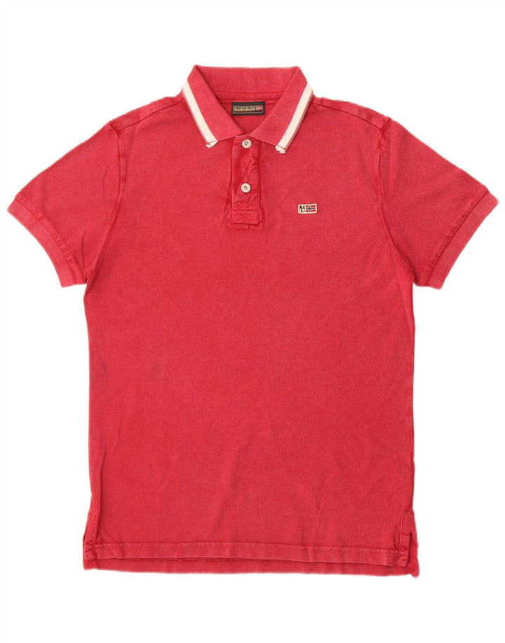 Tricou polo Napapijri Geographic pentru bărbați, maro mic