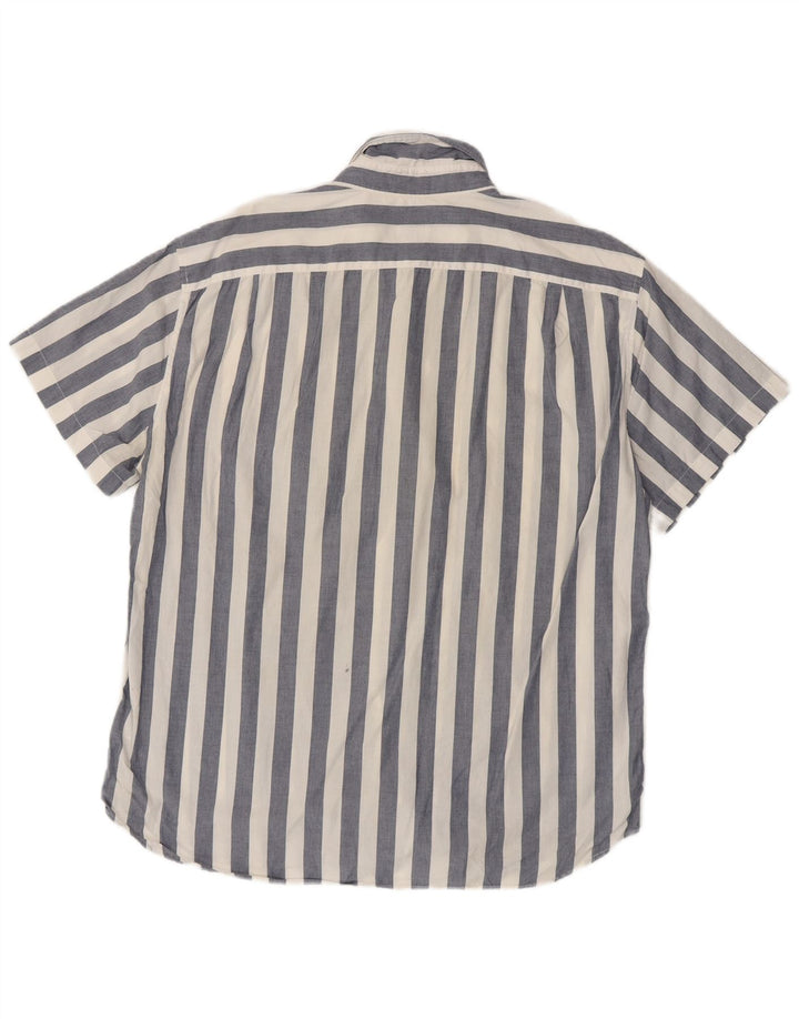 Cămașă subțire cu mânecă scurtă pentru bărbați J. CREW, bumbac cu dungi albastre