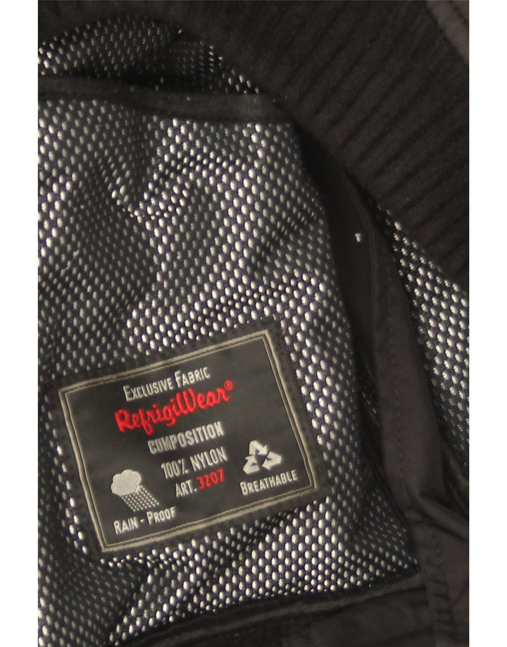 Jachetă de ploaie cu glugă pentru bărbați Refrigiwear UK 38, nailon mediu negru