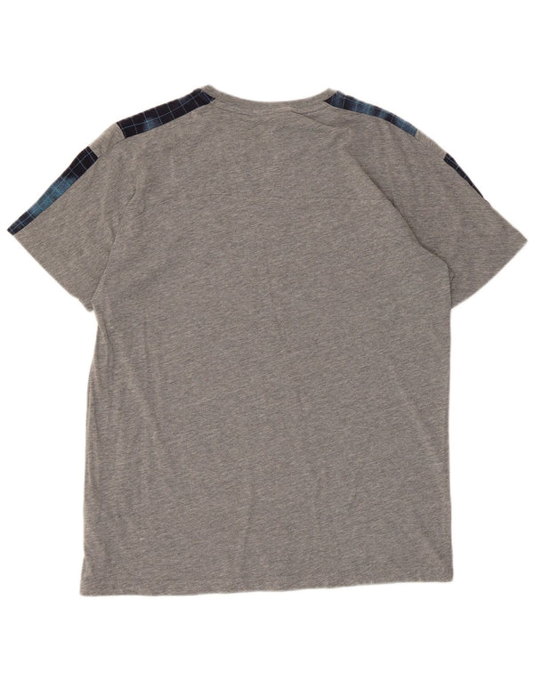 Tricou pentru bărbați Puma Top Medium Gri din bumbac color bloc