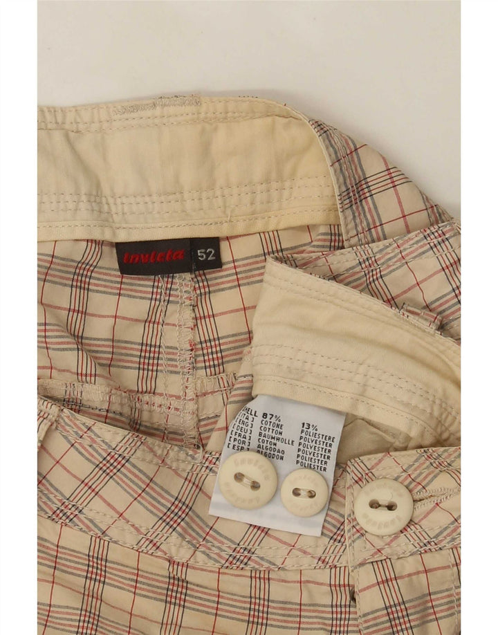 Pantaloni scurți cargo Invicta pentru bărbați, IT 52 XL W36, bumbac bej check