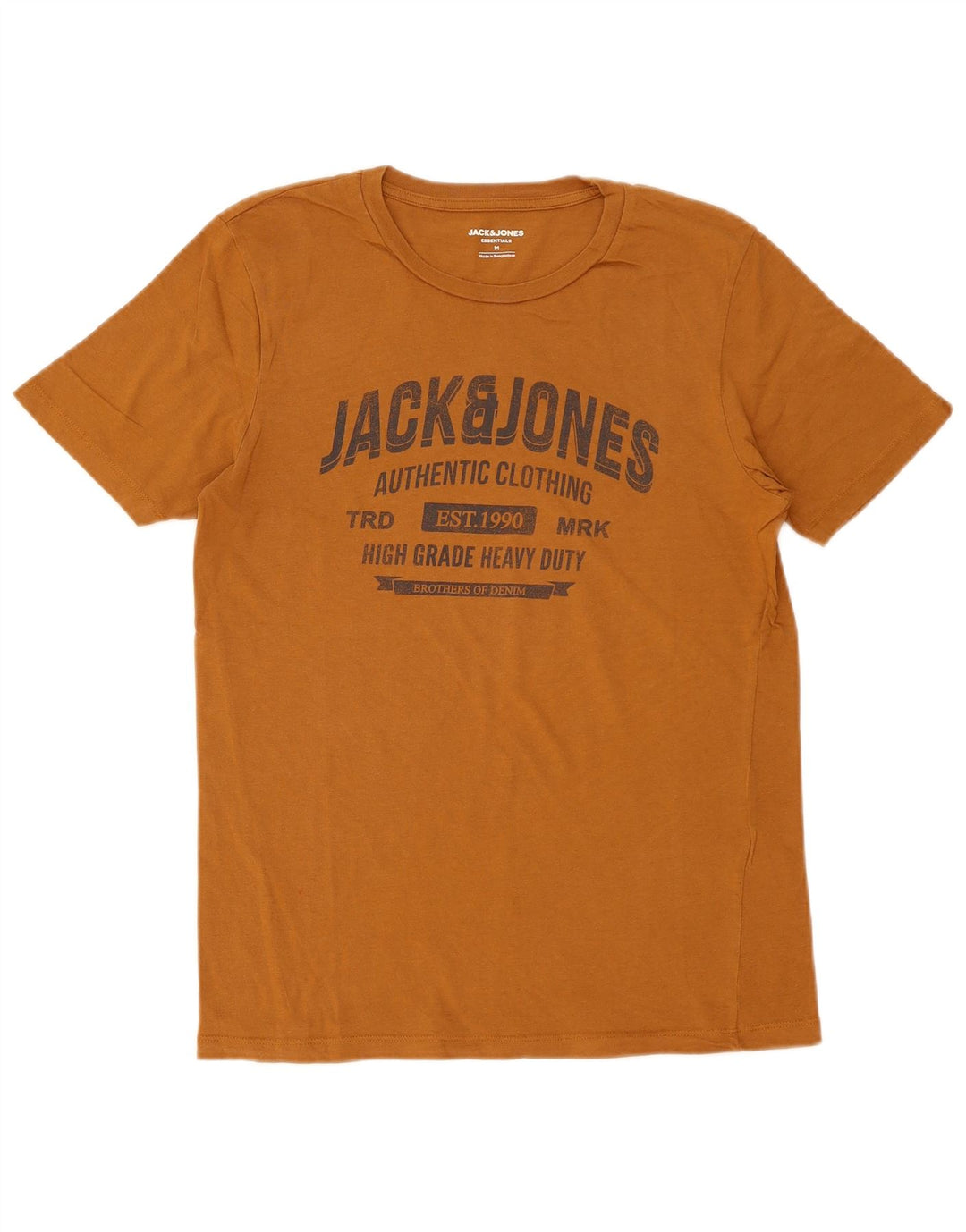 Tricou grafic Jack & Jones pentru bărbați Top din bumbac maro mediu