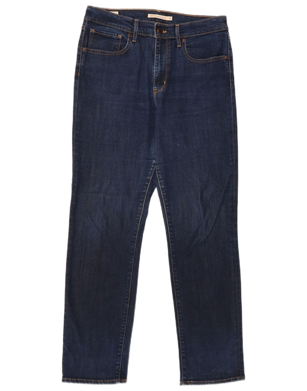 Blugi drepti cu talie mare 724 Levi's pentru femei W31 L30 Lyocell bleumarin