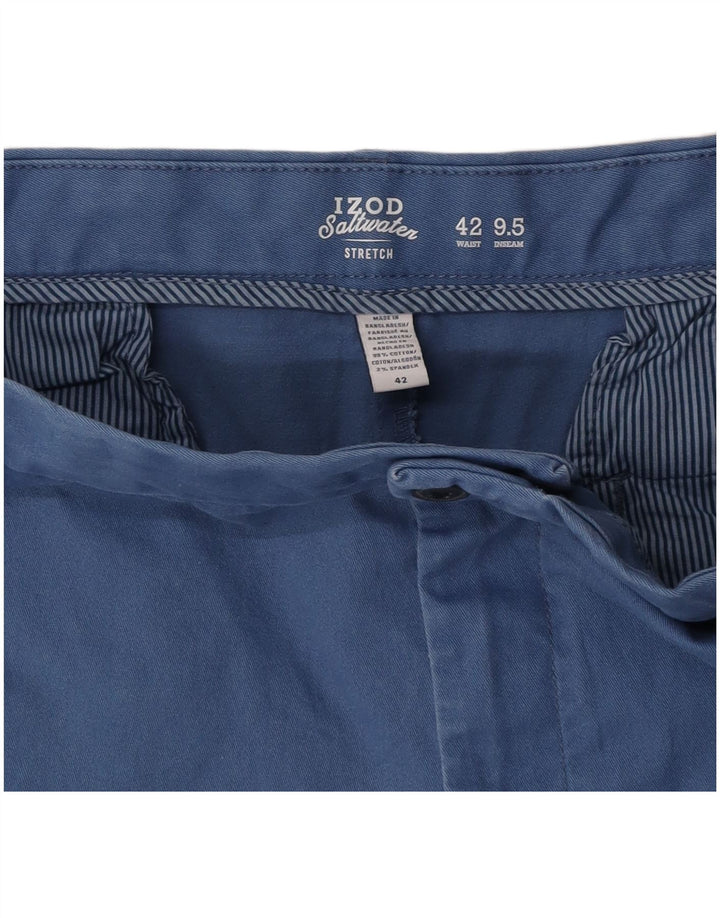Pantaloni scurți chino stretch pentru bărbați IZOD W42 2XL bumbac albastru